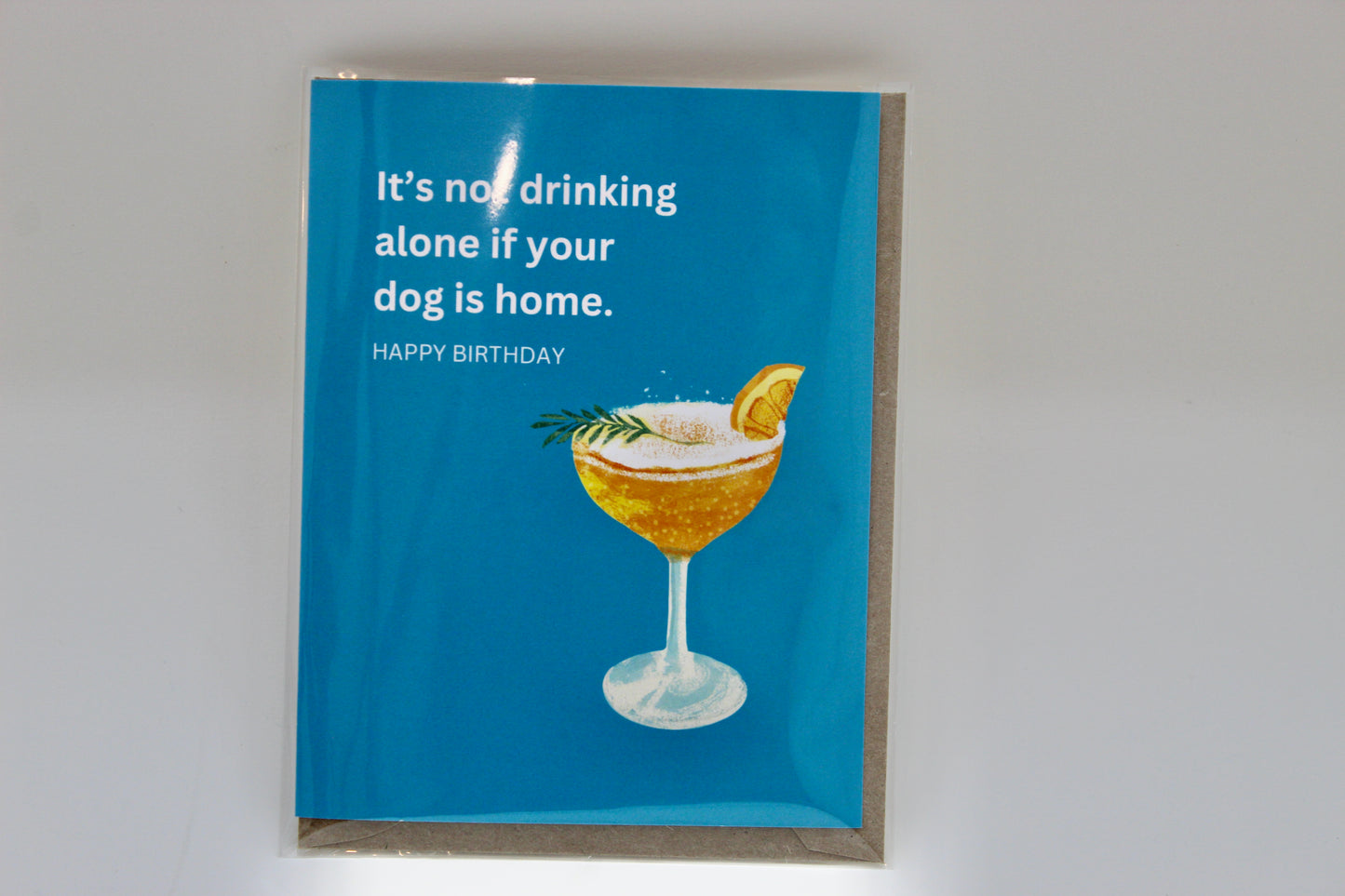 Drinking/ Dog Birthday Card