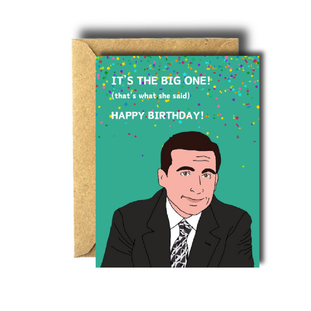 Michael Scott It's the Big One Birthday Card – Bee Unique