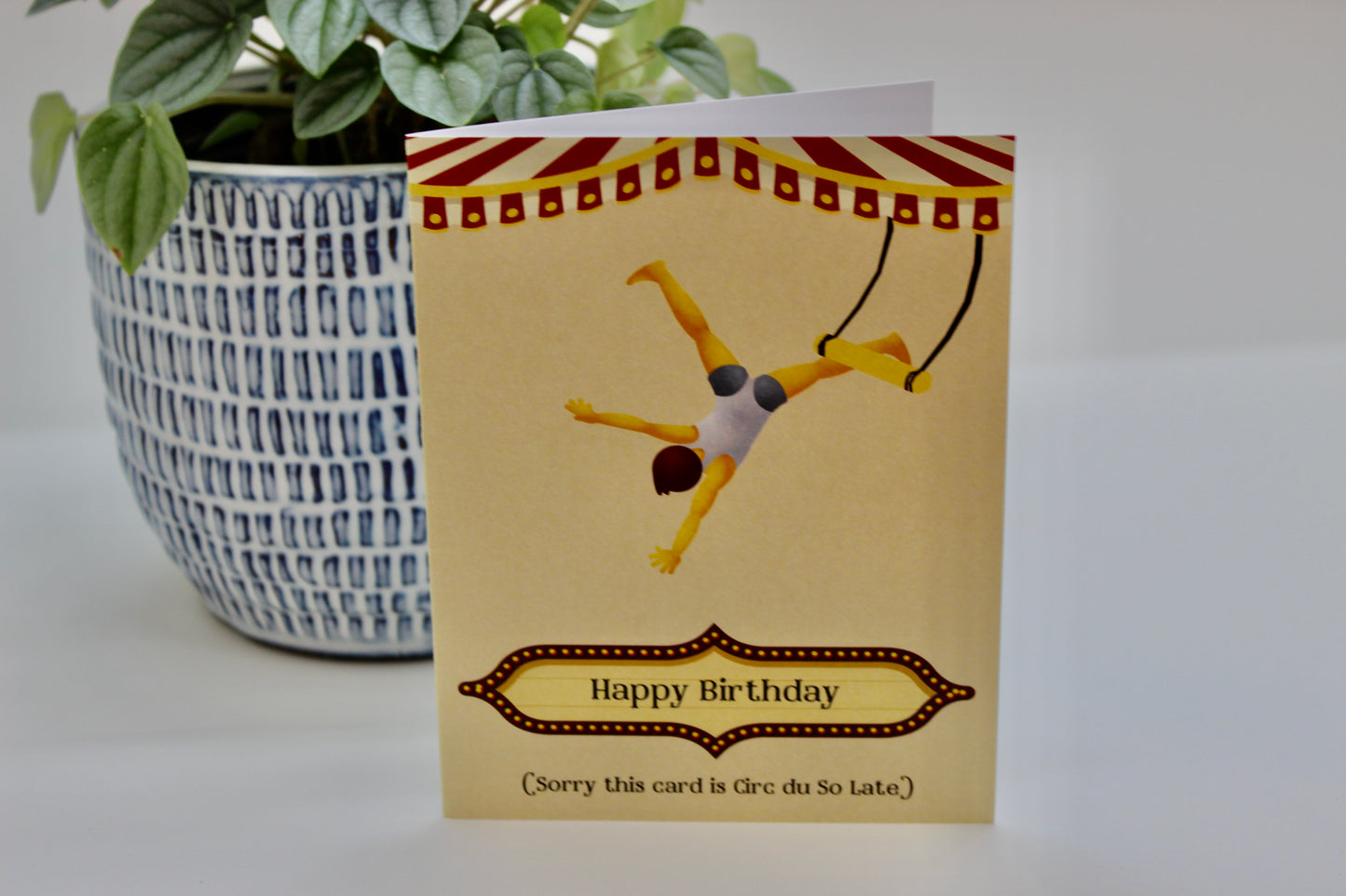Bee Unique Circ du So Late Birthday Card