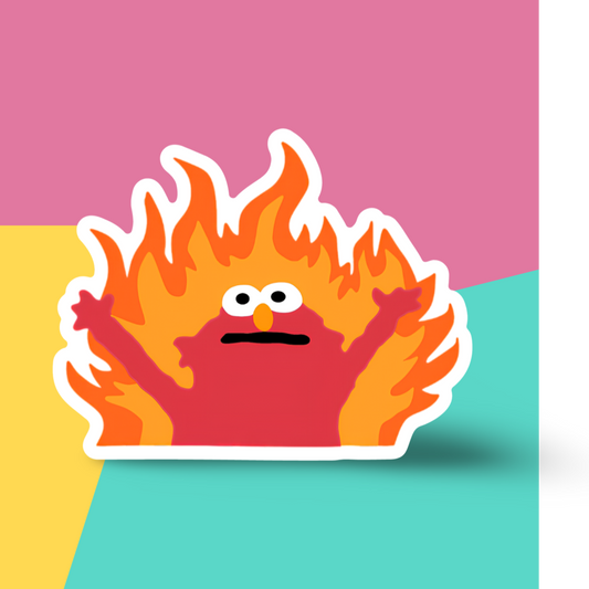 Elmo on Fire "Hellmo' Vinyl Sticker