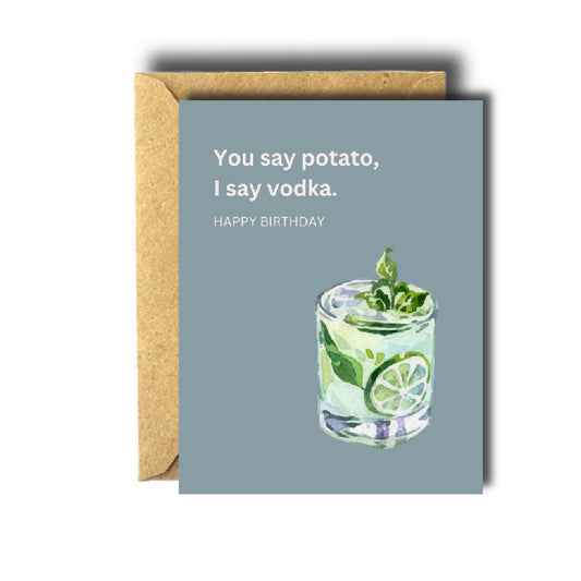 Vodka Birthday Card