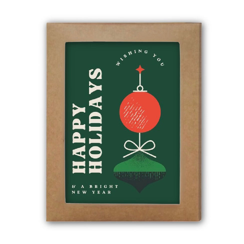 Happy Holidays Ornaments Christmas Card | Boxed Set of 8