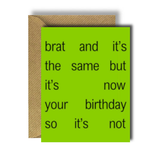 Brat Birthday Greeting Charli XCX Card
