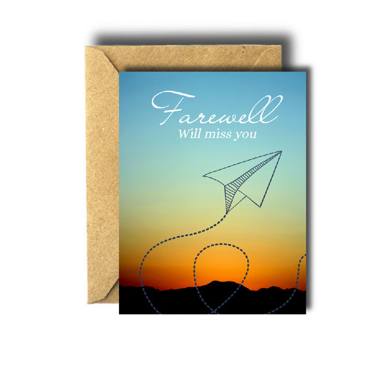 Farewell Airplane Card